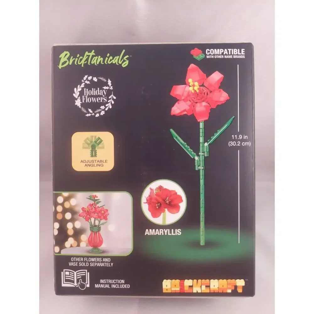 Brickcraft Bricktanicals Holiday Flowers Amaryllis Brick Building Set 102pcs New
